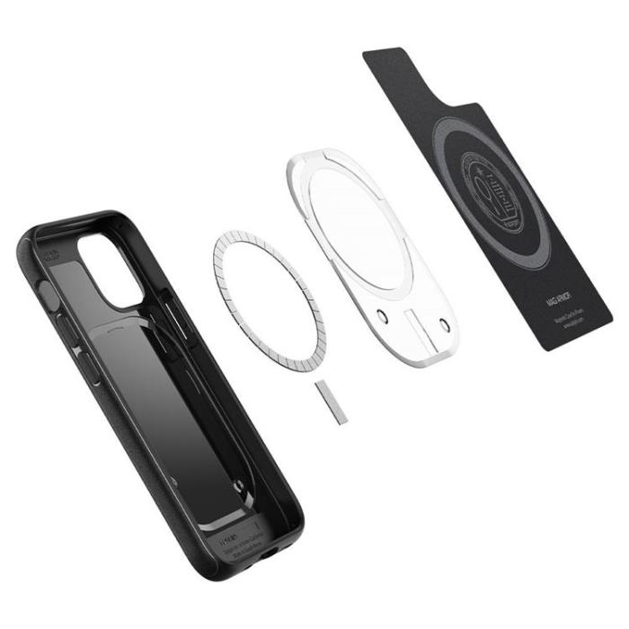 UTGATT - Spigen Mag Armor Skal iPhone 12/12 Pro - Matte Svart