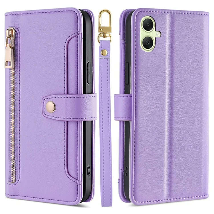 Galaxy A05 Konstläder Plånboksfodral med 2 Rem - Lila (Lila) | 2353 | AlltMobil