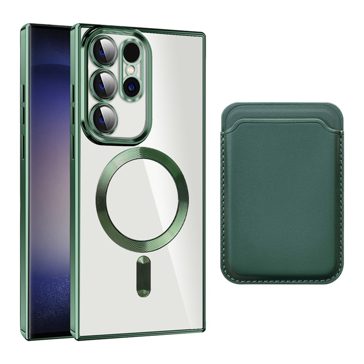 BOOM Galaxy S23 Ultra Mobilskal Magsafe Korthållare - Grön | 2353 | AlltMobil