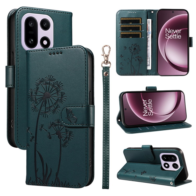 OnePlus 15 Plånboksfodral Dandelion Imprint Konstläder (Blå) | 2353 | AlltMobil