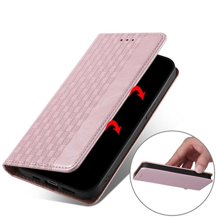 OEM - Galaxy A12 (2020/2021) Plånboksfodral Magnet Strap - Rosa