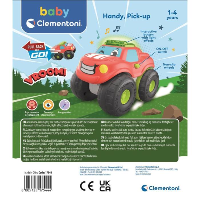 CLEMENTONI - CLEMENTONI Stunt Wheels Pullback Car Pick Up