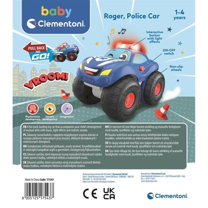 CLEMENTONI - CLEMENTONI Stunt Wheels Pullback Car Police