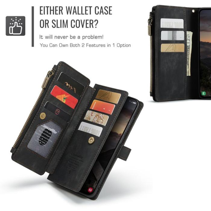 Caseme - CaseMe Mobilfodral för Samsung Galaxy S26 Plus Flera kortfack Konstläder - Svart