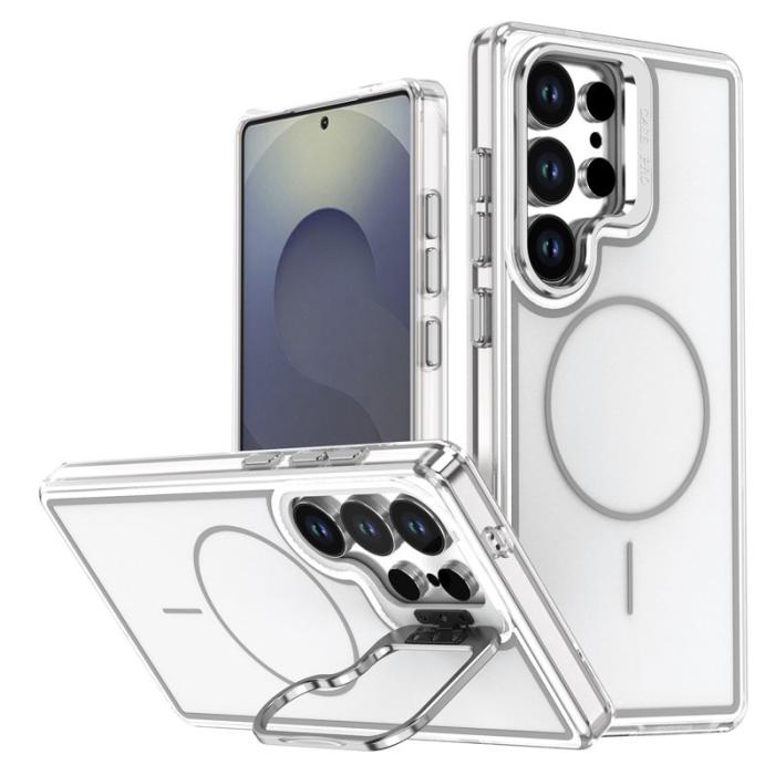 OEM - Mobilskal för Samsung Galaxy S26 Ultra Magnetiskt Kickstand TPU - Vit