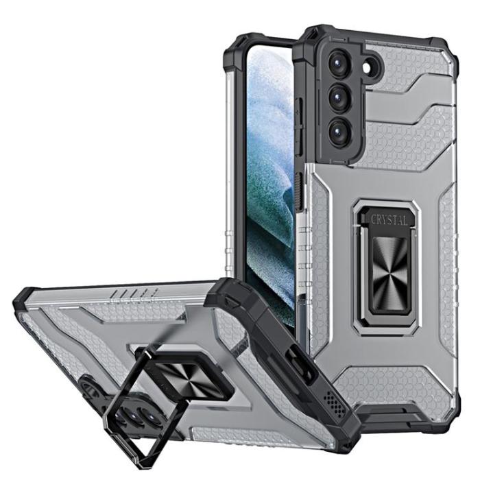 UTGATT1 - Crystal Ring Kickstand Skal Galaxy S21 5G - Svart