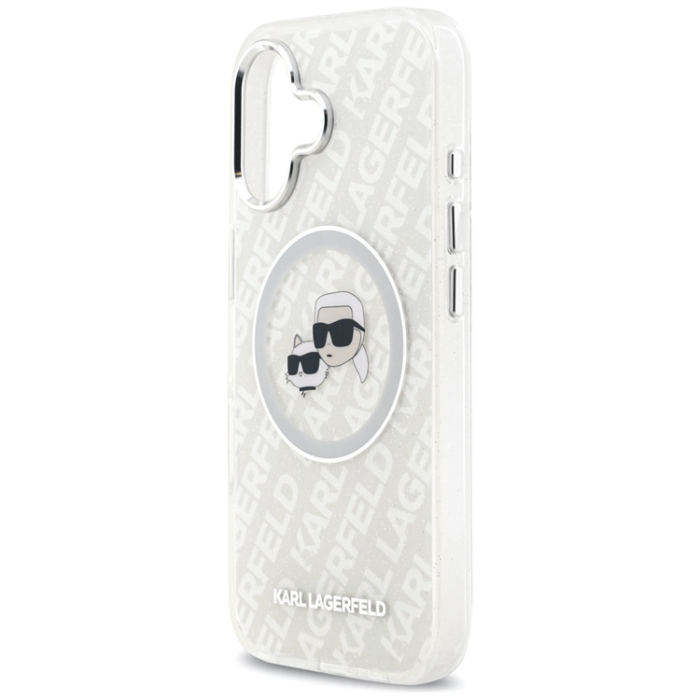 KARL LAGERFELD - Karl Lagerfeld iPhone 17 Mobilskal Magsafe Glitter Karl Och Choupette Heads