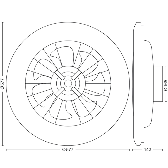 Philips - Philips Amigo Takfläkt med LED-belysning Varm-/kallvitt 6000 lm