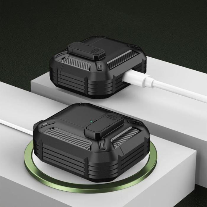 Tech-Protect - Airpods Pro 1/2 Skal X-Carbo - Svart