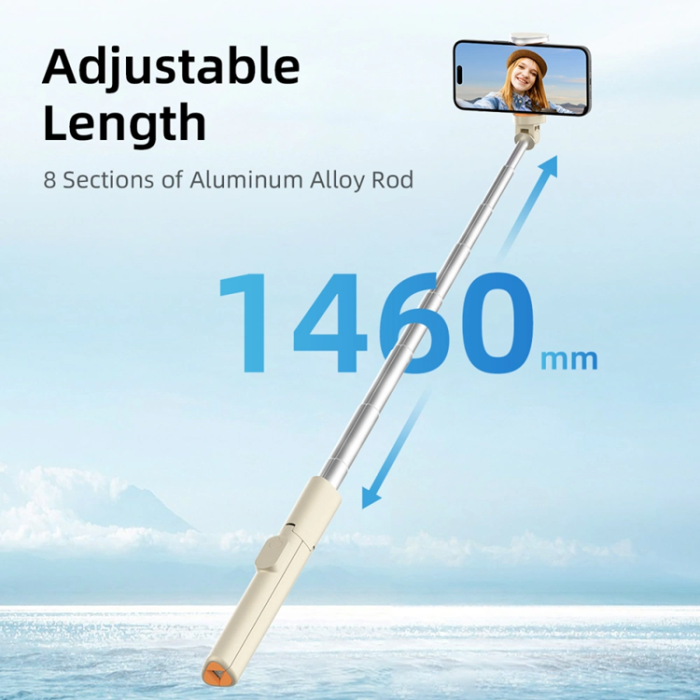 Tech-Protect - Tech-Protect Bluetooth Selfie Stick Tripod - Beige