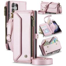 Caseme - CASEME Pl&aring;nboksfodral Konstl&auml;der f&ouml;r Samsung Galaxy S23 Ultra - Rosa