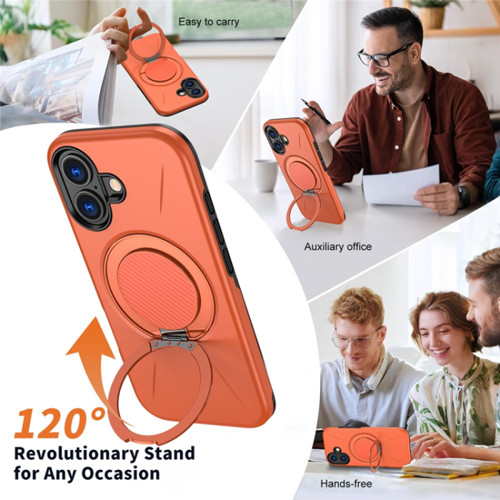 A-One Brand - iPhone 17 Mobilskal MagSafe Rotating Kickstand - Orange