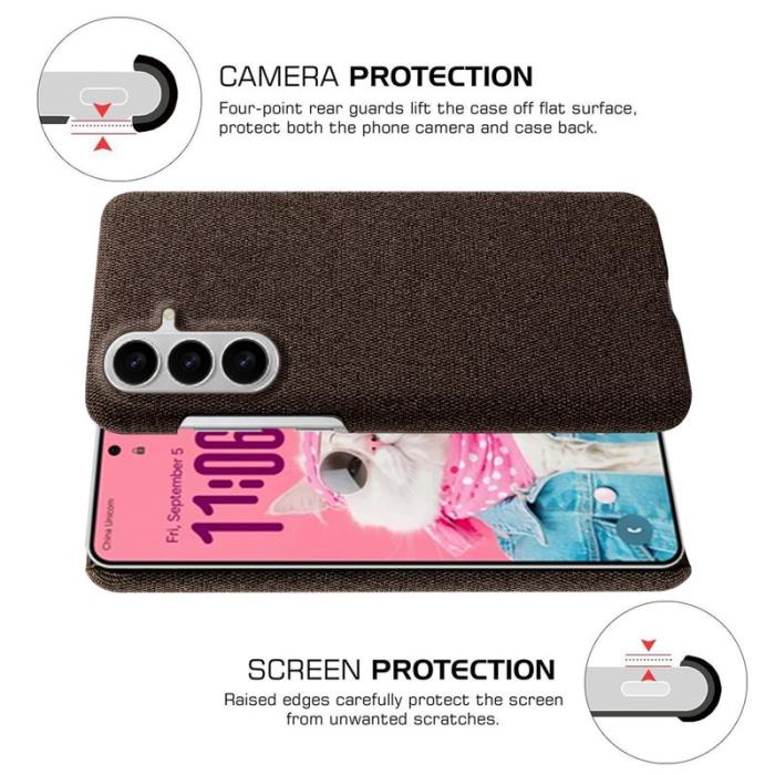 OEM - Mobilskal till Samsung Galaxy S26/S26 Pro Kläde Textur Anti-Scratch Plast - Brun