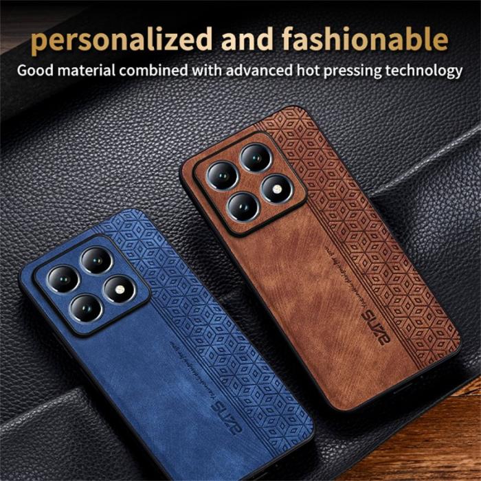 AZNS - AZNS Xiaomi 14T Fodral KonstLäder TPU Skydd - Blå