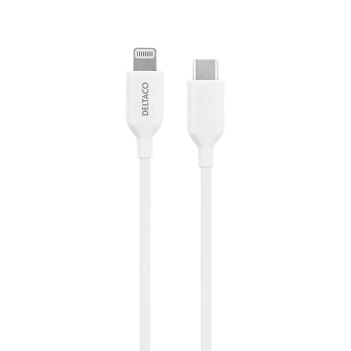 UTGATT1 - Deltaco USB-C Till Lightning Kabel 2m - Vit