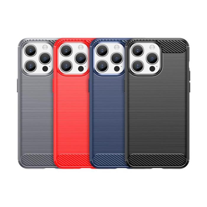 OEM - iPhone 15 Pro Mobilskal Carbon Flexible - Svart