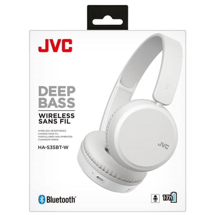 JVC - JVC Hörlurar On-Ear Wireless HA-S35BT - Vit