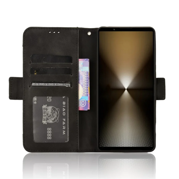 A-One Brand - Sony Xperia 1 VI Plånboksfodral Läder - Svart