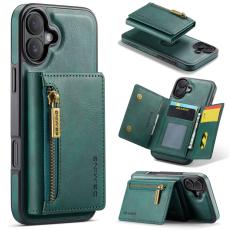 DG.MING - DG.MING M5 Series Mobilskal till iPhone 16 Plus Magnetiskt Konstl&auml;der Gr&ouml;n