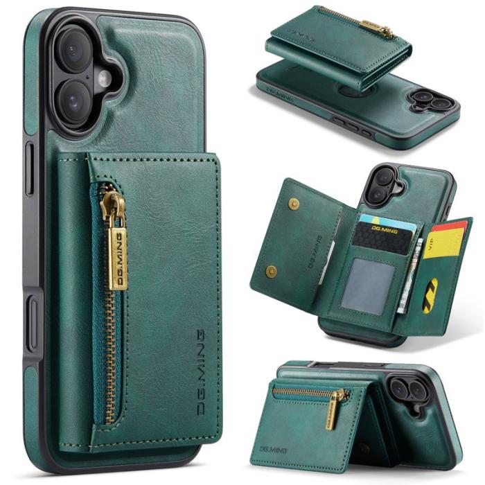 DG.MING - DG.MING M5 Series Mobilskal till iPhone 16 Plus Magnetiskt Konstläder Grön