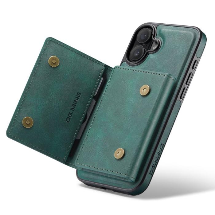 DG.MING - DG.MING M5 Series Mobilskal till iPhone 16 Plus Magnetiskt Konstläder Grön