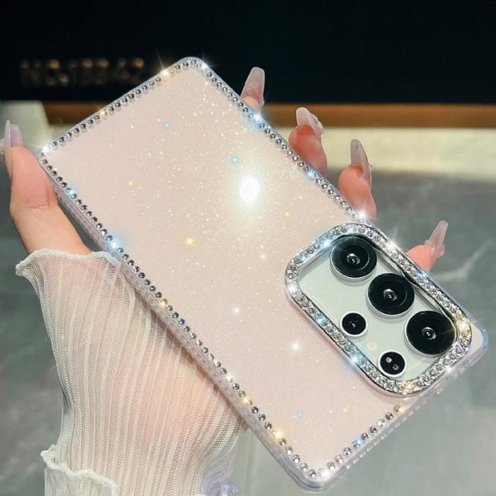 OEM - Mobilskal till Samsung Galaxy S26 Ultra Rhinestone Kantskydd TPU + PC - Ljusrosa