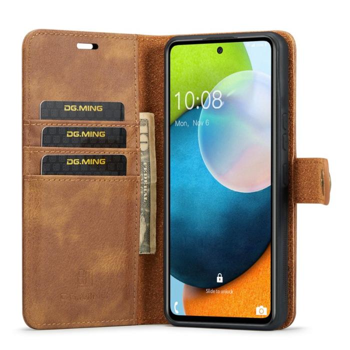 DG.MING - DG.MING Samsung Galaxy A53 5G Flip Plånboksfodral Brun