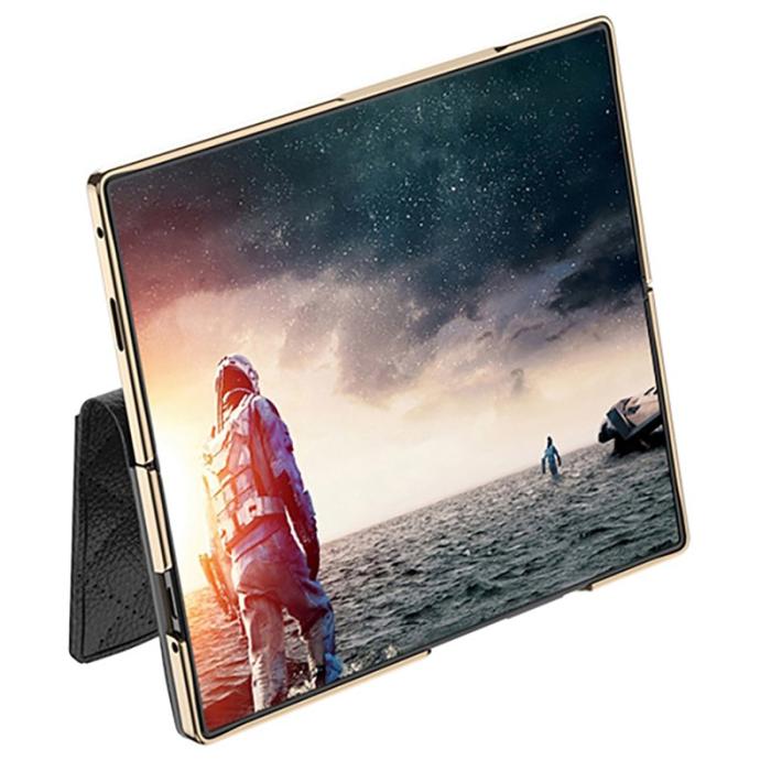 GKK - GKK Samsung Galaxy Z Fold7 Fodral Äkta läder - Grå