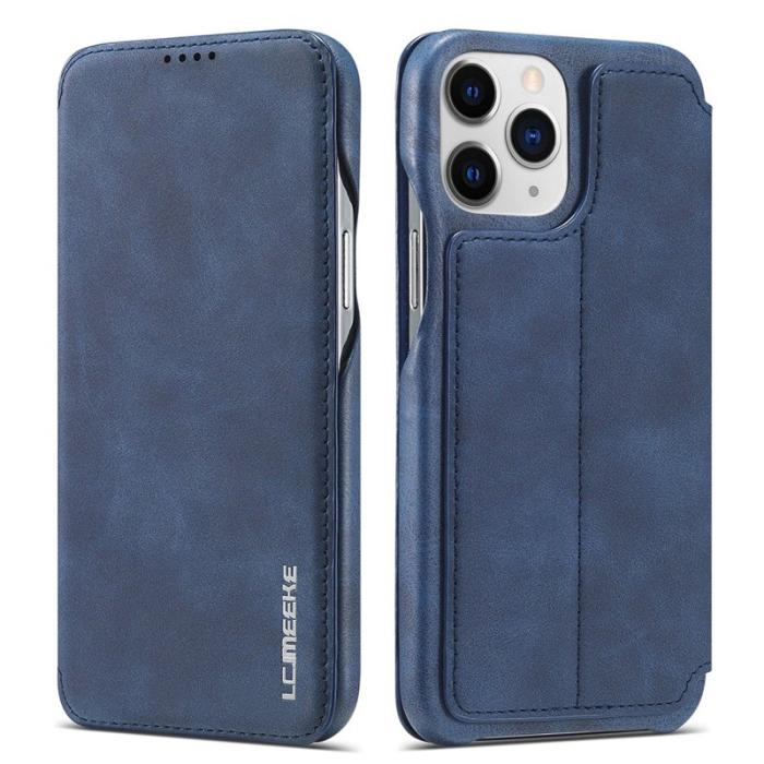 LC.imeeke - LC.IMEEKE iPhone 13 Pro Fodral KonstLäder - Blå