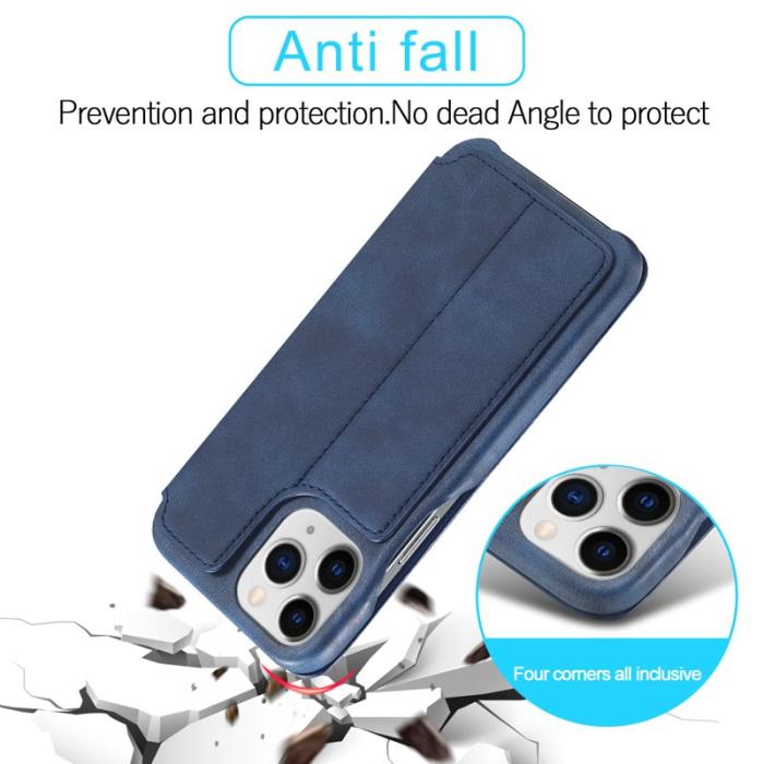 LC.imeeke - LC.IMEEKE iPhone 13 Pro Fodral KonstLäder - Blå