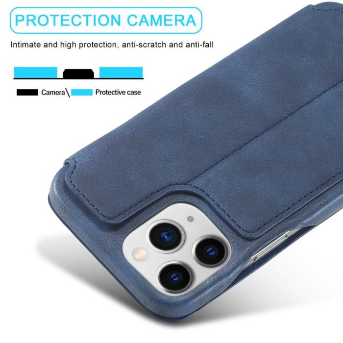 LC.imeeke - LC.IMEEKE iPhone 13 Pro Fodral KonstLäder - Blå