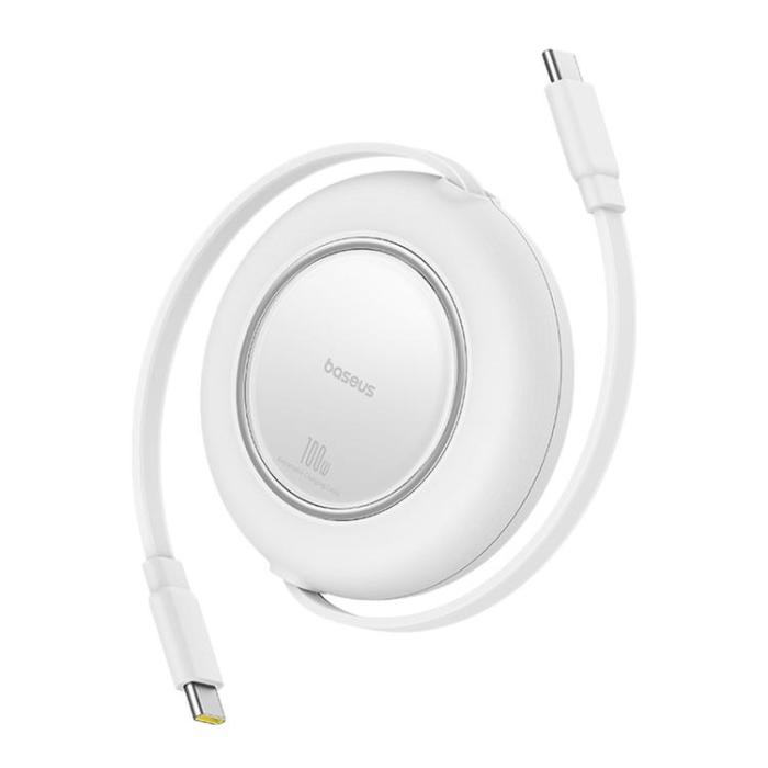 BASEUS - Baseus Infällbar USB-C till USB-C 100W Kabel 2m Free2Pull Mini