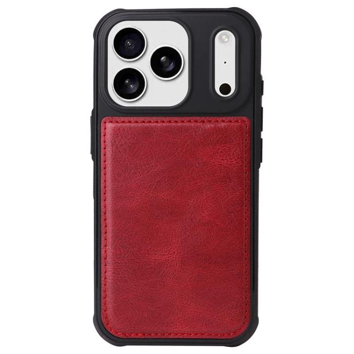 A-One Brand - iPhone 17 Pro Plånboksfodral Detachable korthållare - Röd