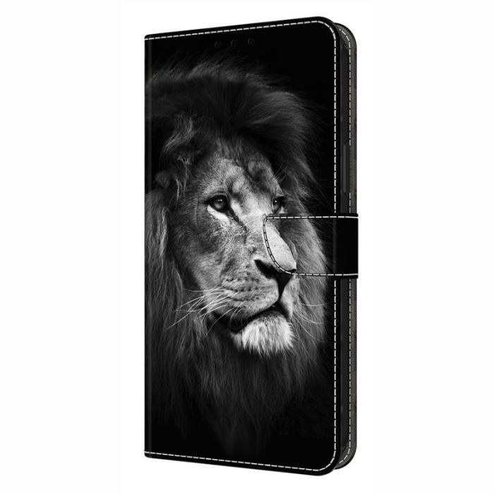 OEM - Samsung Galaxy S26 Fodral Mönstertryck Ställ Läder Flip - Lejon