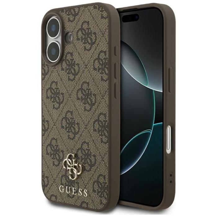 Guess - Guess iPhone 17 Mobilskal MagSafe 4G Small Classic Logo - Brun
