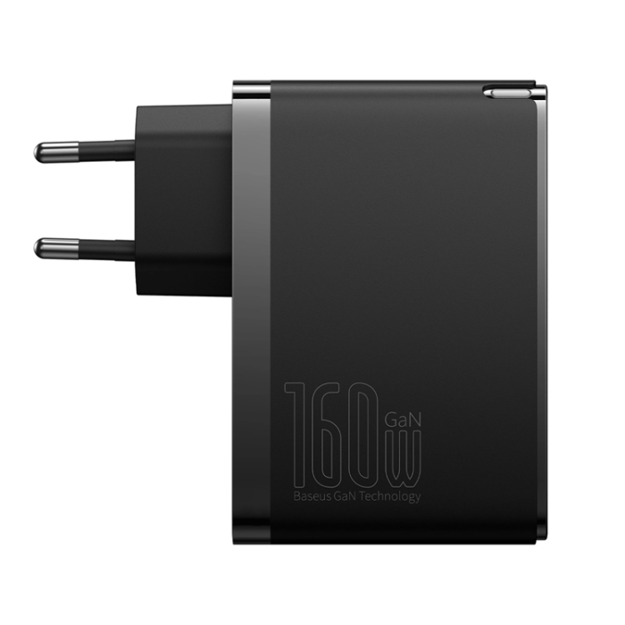 BASEUS - Baseus GaN5 Pro Väggladdare 160W 2x USB-C/USB-A + USB-C Kabel