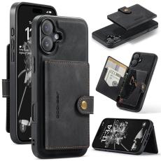 OEM - JEEHOOD iPhone 17 Mobilskal KonstL&auml;der + Plast Avtagbar - Svart