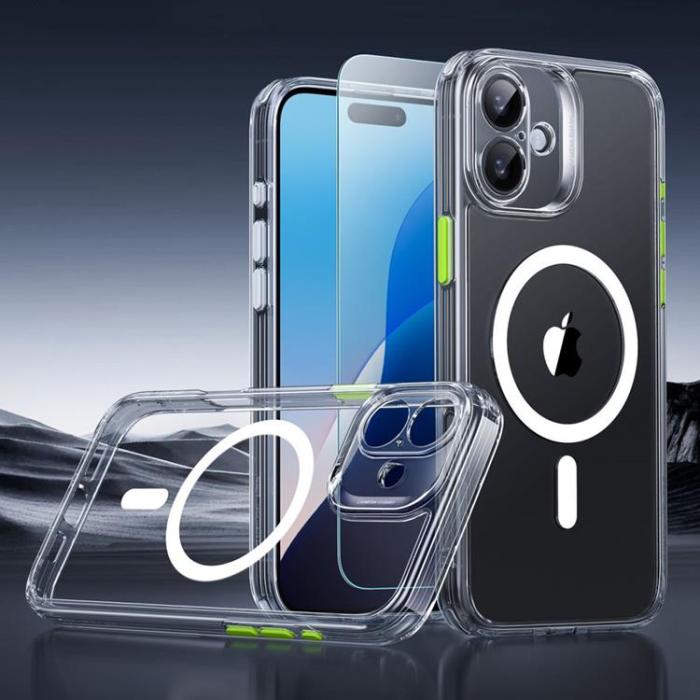 ESR - ESR iPhone 16 Mobilskal Magsafe Classic Pro Set Halolock - Clear