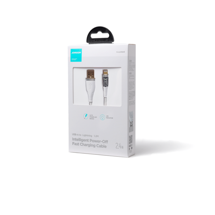 Joyroom - Joyroom Fast USB-C till Lightning kabel 2.4A 1.2m - Vit