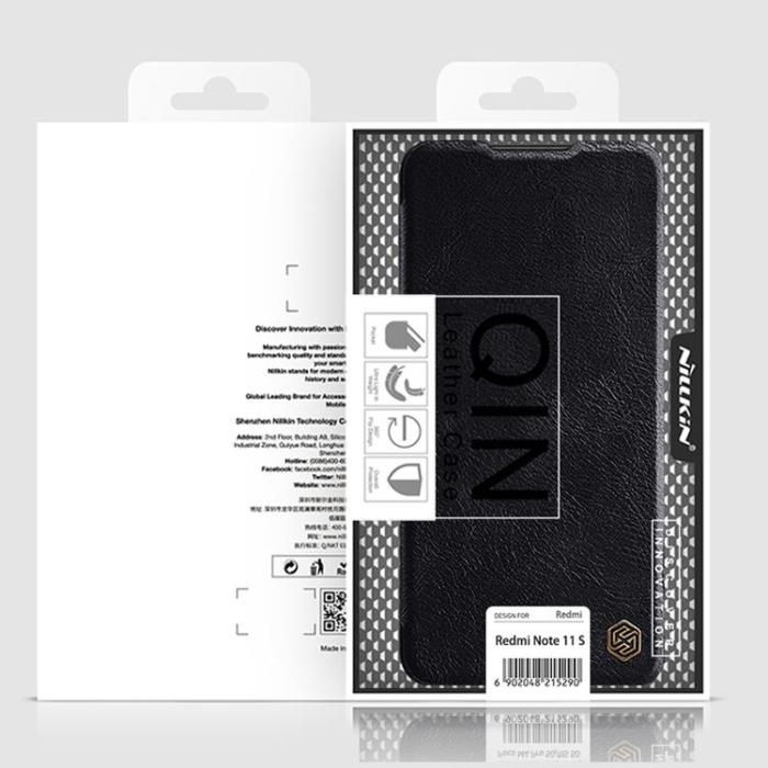 UTGATT1 - Nillkin Xiaomi Redmi Note 11/11S Fodral Qin Läder Holster - Brun