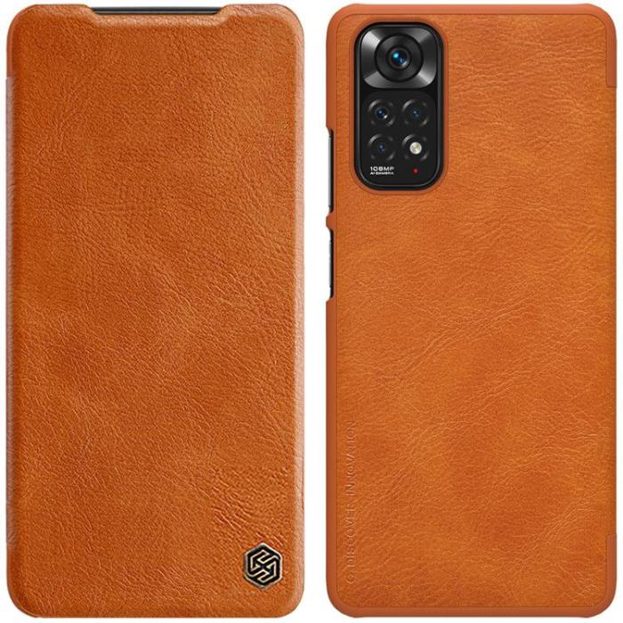 UTGATT1 - Nillkin Xiaomi Redmi Note 11/11S Fodral Qin Läder Holster - Brun