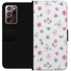 iSecrets - Pl&aring;nboksfodral till Samsung Galaxy Note20 Ultra med Blommor och fj&auml;rillar