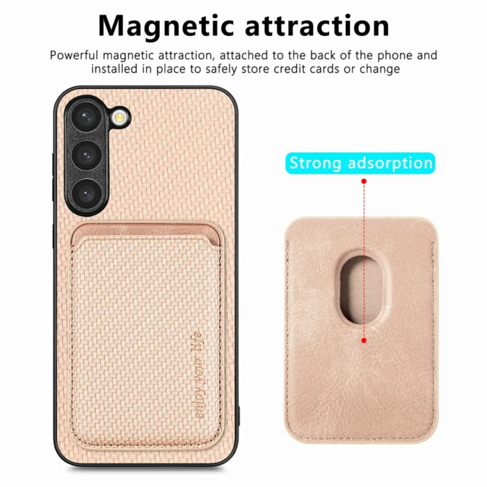 Taltech - Galaxy S23 Mobilskal Korthållare Detachable - Rosé