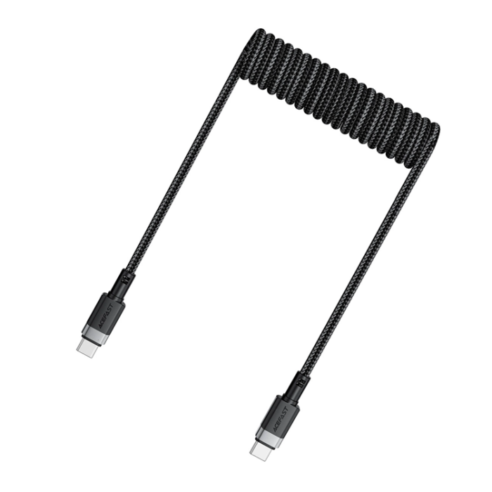 Acefast - Acefast USB-C - USB-C 3A Kabel 1.2m Spring 480Mb/s - Svart