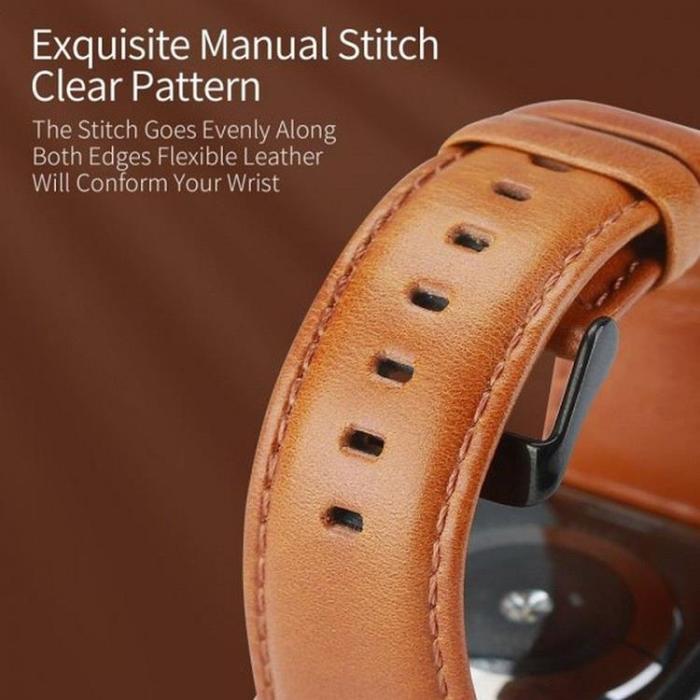 Dux Ducis - Dux Ducis Apple Watch 44/45/46/49mm Armband Äkta Läder