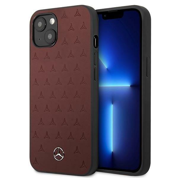 Mercedes Läder Stars Pattern Skal iPhone 13 - Röd | 2353 | AlltMobil