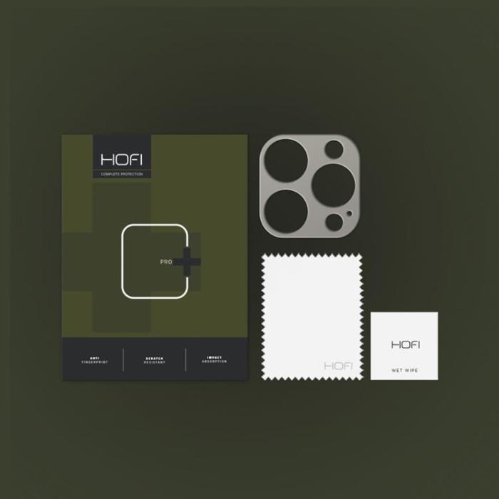 Hofi - Hofi iPhone 15 Pro/Pro Max Kameralinsskydd i Härdat Glas - Titanium