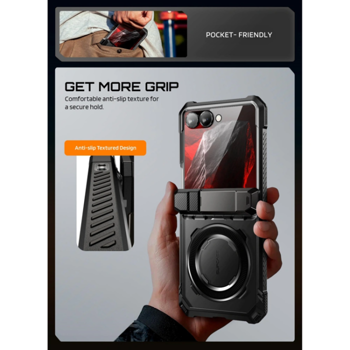 SupCase - SupCase Mobilskal För Galaxy Z Flip 8 Magsafe UB Grip - Svart