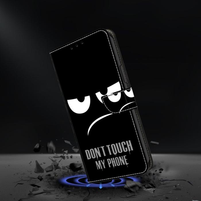 OEM - Samsung Galaxy S26 Plånboksfodral Magnetlås 3D Mönster Konstläder - Svart
