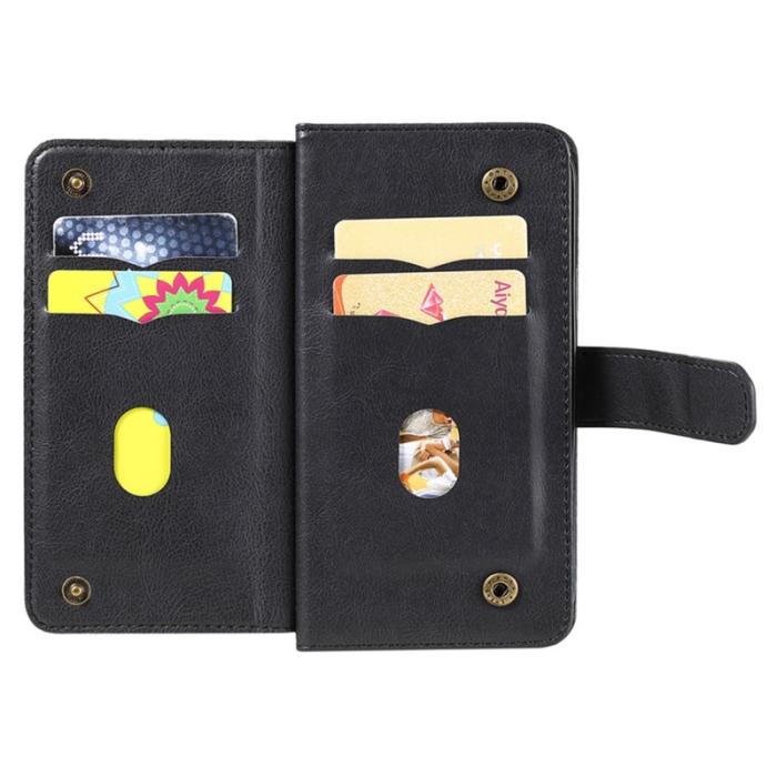 OEM - Samsung Galaxy S26 Plus Plånboksfodral Konstläder Ställ - Svart